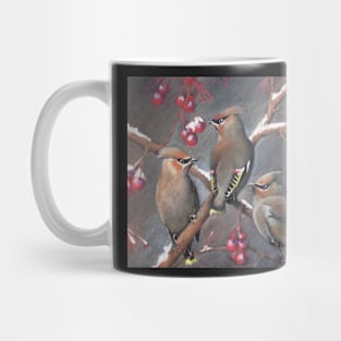 Cedar waxwings Mug